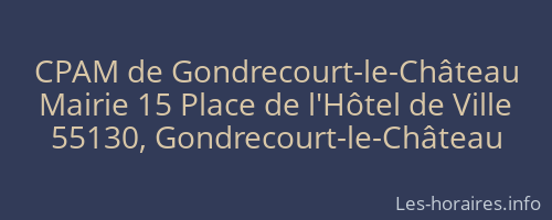 CPAM de Gondrecourt-le-Château