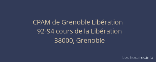 CPAM de Grenoble Libération