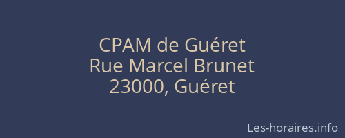 CPAM de Guéret