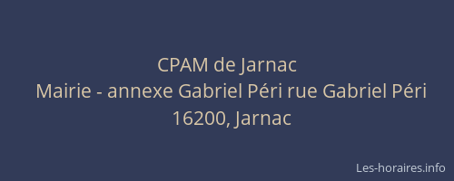 CPAM de Jarnac