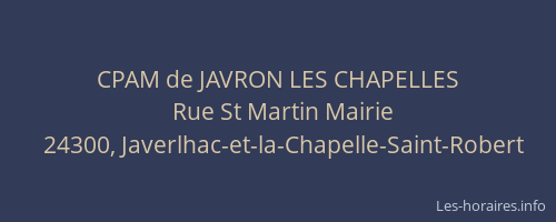 CPAM de JAVRON LES CHAPELLES