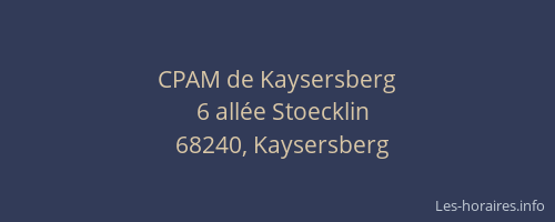 CPAM de Kaysersberg