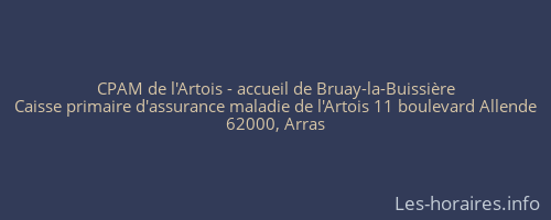 CPAM de l'Artois - accueil de Bruay-la-Buissière