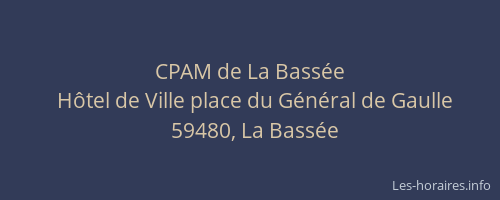 CPAM de La Bassée