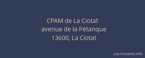 CPAM de La Ciotat