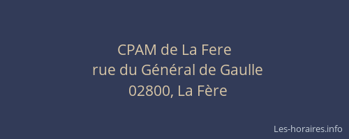 CPAM de La Fere