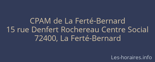 CPAM de La Ferté-Bernard