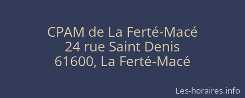 CPAM de La Ferté-Macé