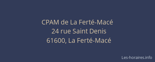 CPAM de La Fert&eacute;-Mac&eacute;