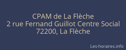 CPAM de La Flèche