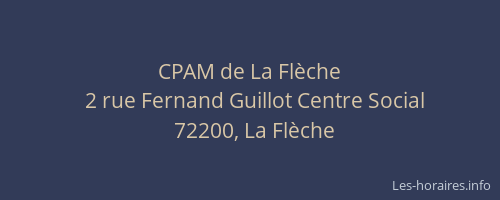 CPAM de La Fl&egrave;che