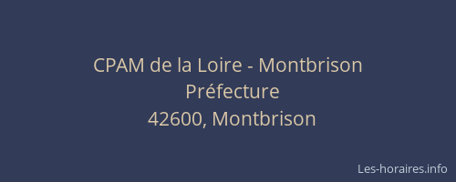 CPAM de la Loire - Montbrison