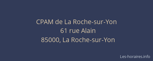 CPAM de La Roche-sur-Yon