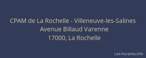 CPAM de La Rochelle - Villeneuve-les-Salines