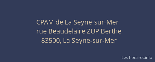 CPAM de La Seyne-sur-Mer