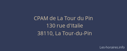 CPAM de La Tour du Pin