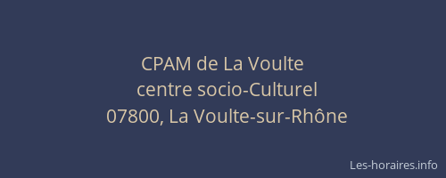 CPAM de La Voulte