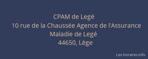 CPAM de Legé