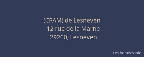 (CPAM) de Lesneven