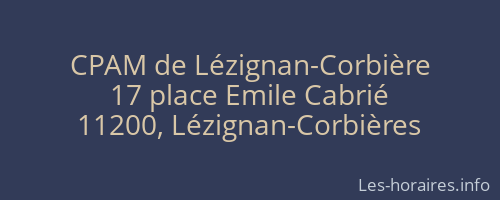 CPAM de Lézignan-Corbière