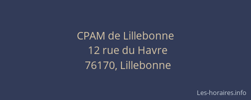 CPAM de Lillebonne