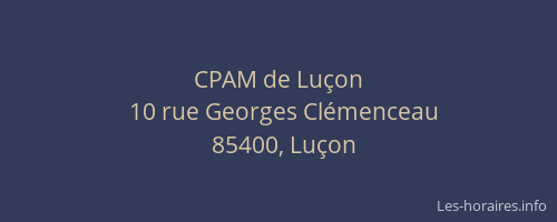 CPAM de Luçon