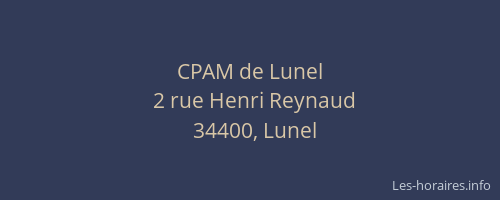 CPAM de Lunel