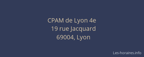 CPAM de Lyon 4e