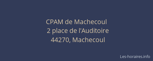 CPAM de Machecoul