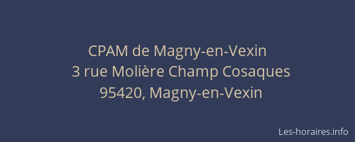 CPAM de Magny-en-Vexin