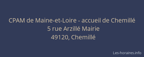 CPAM de Maine-et-Loire - accueil de Chemillé