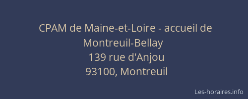 CPAM de Maine-et-Loire - accueil de Montreuil-Bellay