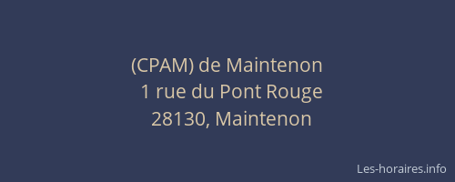 (CPAM) de Maintenon