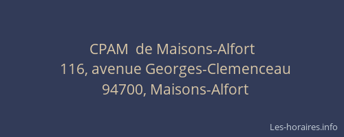 CPAM  de Maisons-Alfort