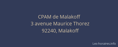CPAM de Malakoff