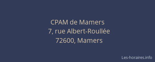 CPAM de Mamers