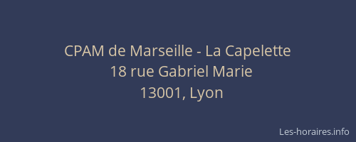 CPAM de Marseille - La Capelette