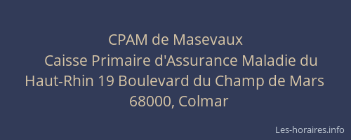 CPAM de Masevaux