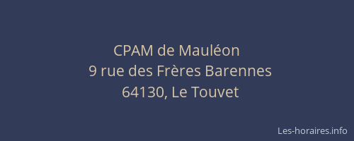CPAM de Maul&eacute;on