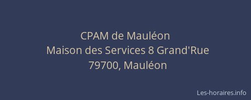 CPAM de Maul&eacute;on