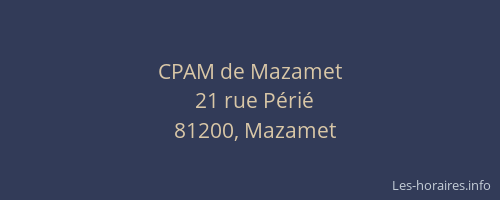 CPAM de Mazamet