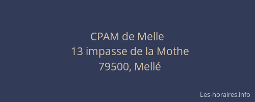 CPAM de Melle