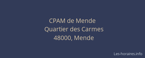 CPAM de Mende