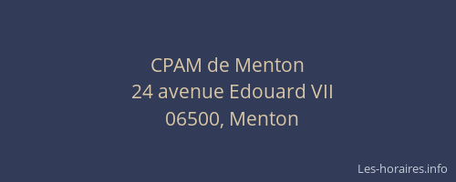 CPAM de Menton