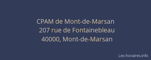 CPAM de Mont-de-Marsan