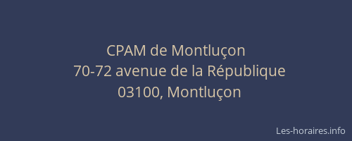 CPAM de Montluçon
