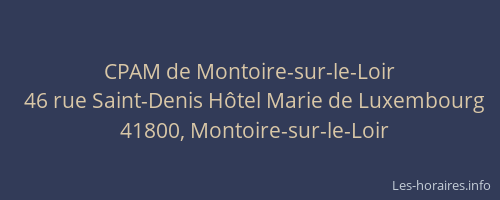 CPAM de Montoire-sur-le-Loir