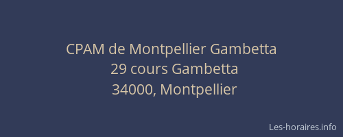 CPAM de Montpellier Gambetta