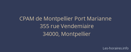 CPAM de Montpellier Port Marianne