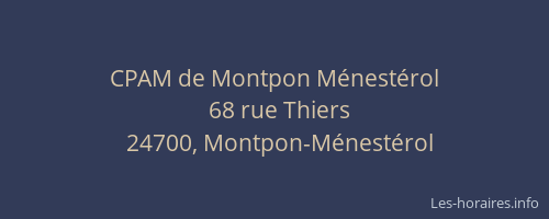 CPAM de Montpon M&eacute;nest&eacute;rol